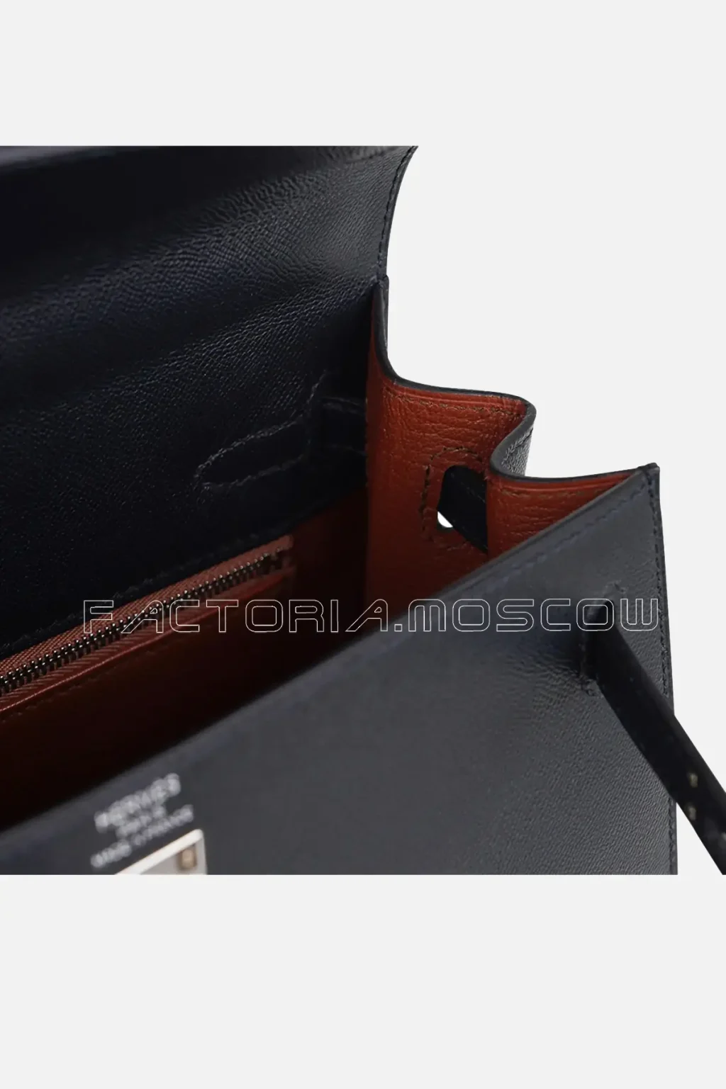 Hermes HSS Kelly Sellier 25 Bag Bleu De Minuit & Etrusque Veau Madame Leather PHW