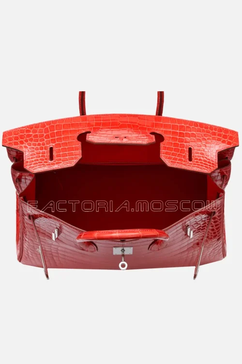 Hermès Birkin 35 Porosus Crocodile Colour Bougainvillier PHW