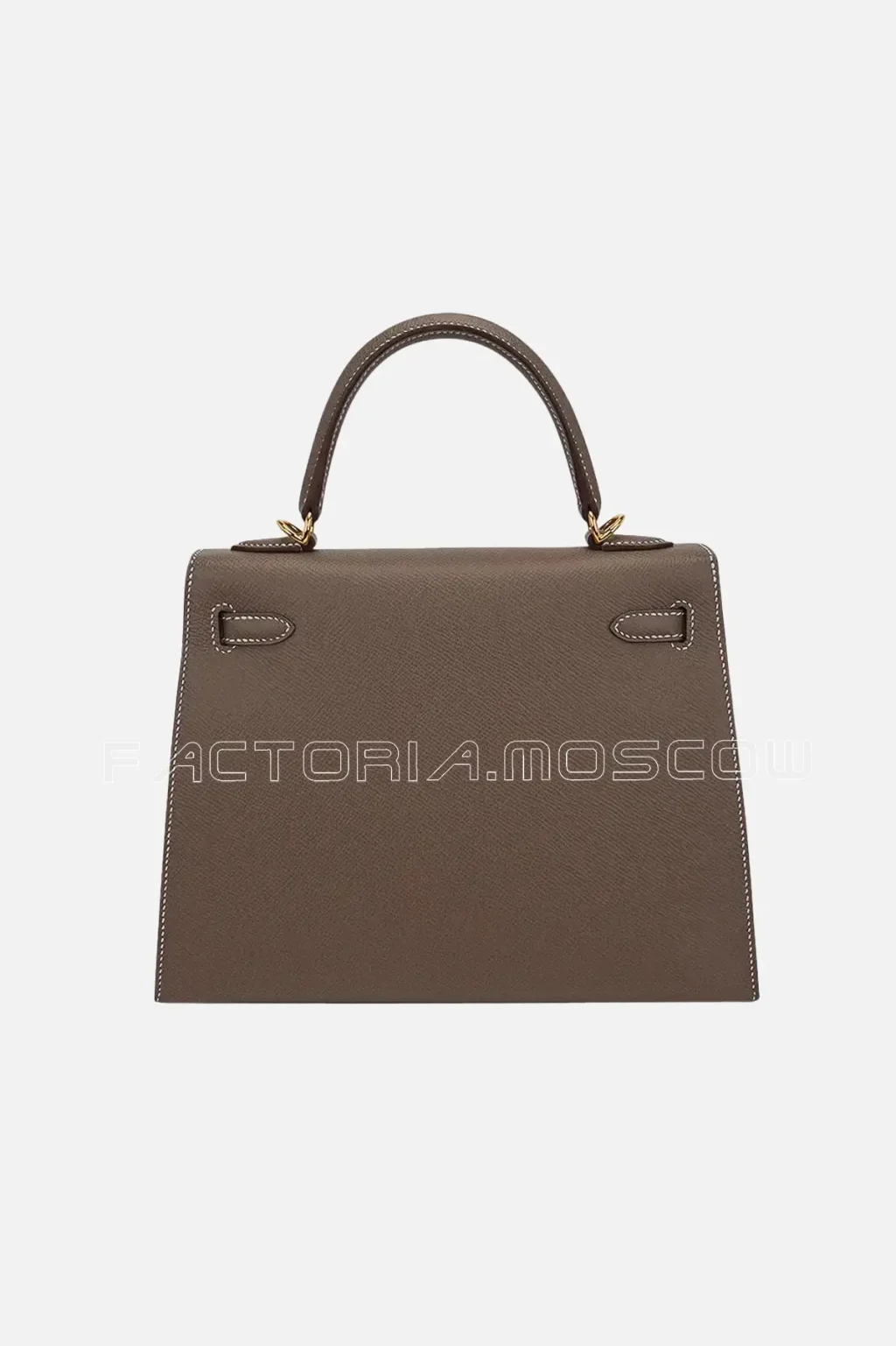 Hermes Kelly Sellier 25 Bag Etoupe Epsom Leather GHW