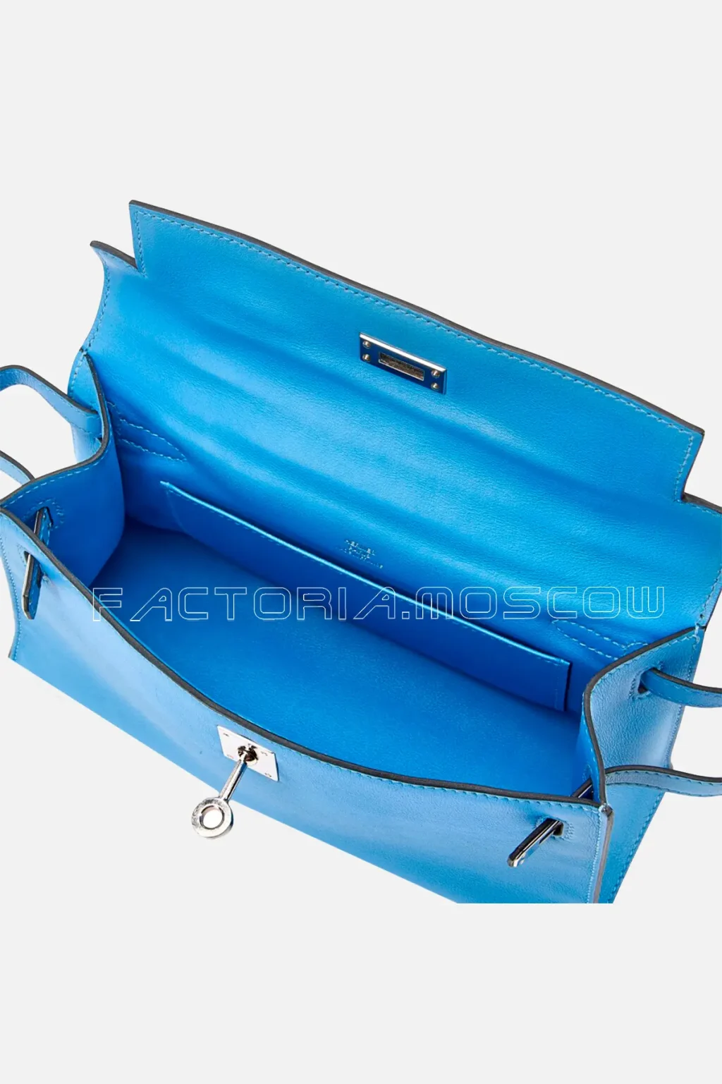 Hermès Kelly Pochette Swift Colour Bleu Paradis PHW