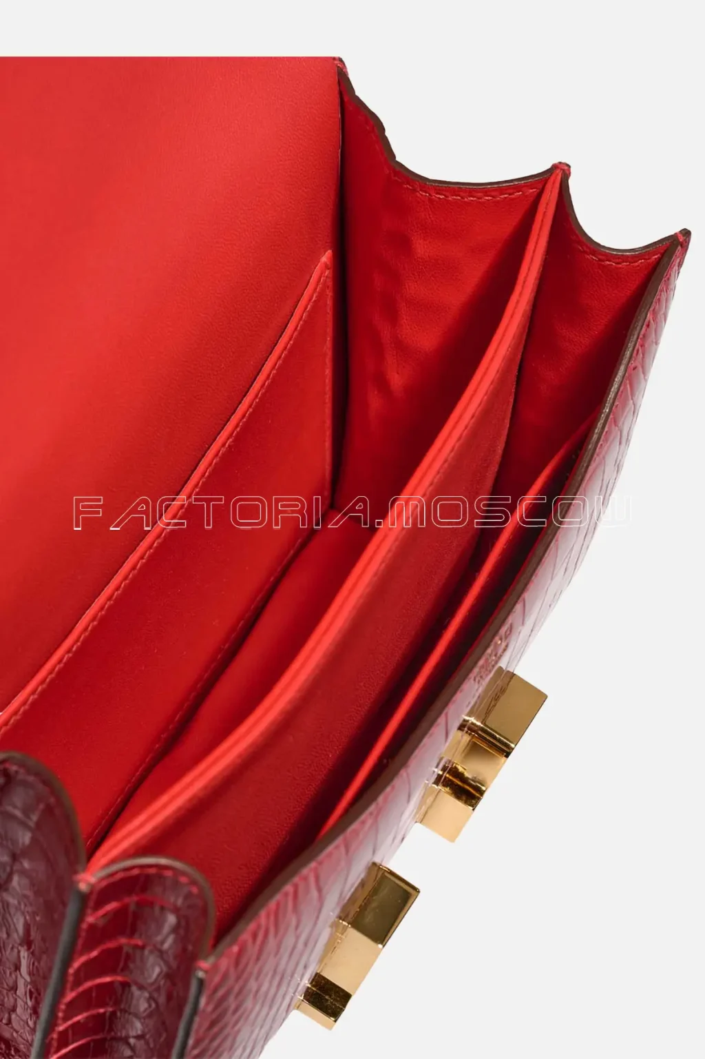 Hermès Constance 18 Shiny Alligator Rouge De Coeur GHW
