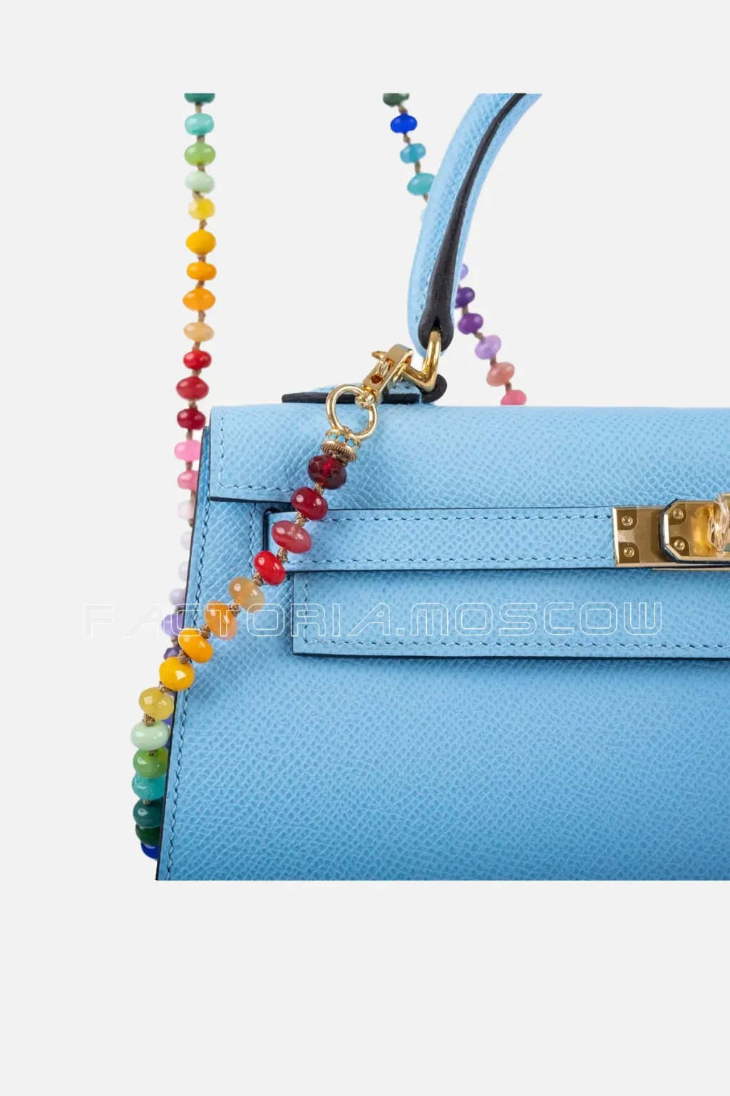 Hermes Kelly Sellier 25 Blue Celeste Epsom GHW