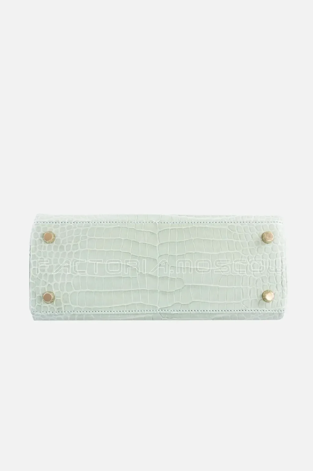 Hermes Kelly Retourne 25 Vert D'Eau Matte Porosus Crocodile GHW