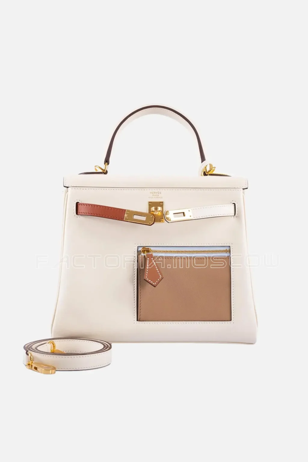 Hermes Colormatic Kelly 25 Nata Swift GHW