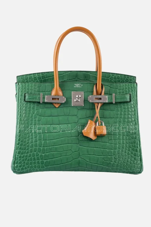 Hermes Birkin 30 Cactus Matte Alligator Naturel Sable Matte Veau Butler PHW
