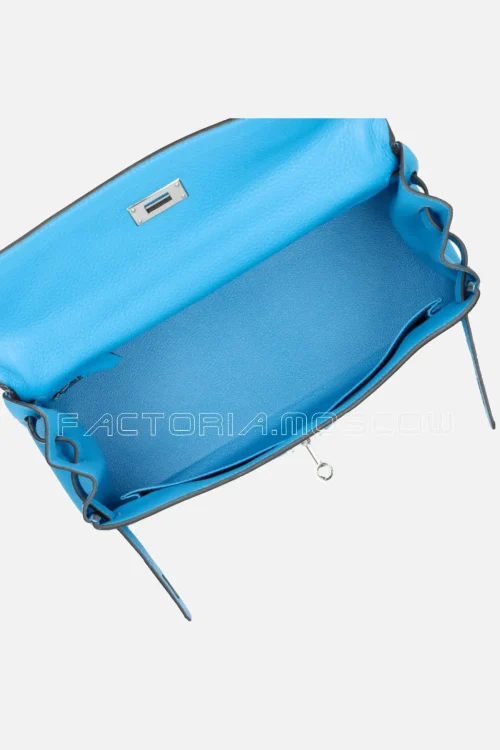 Hermès Kelly Retourne 32 Togo Colour Bleu Paradis PHW