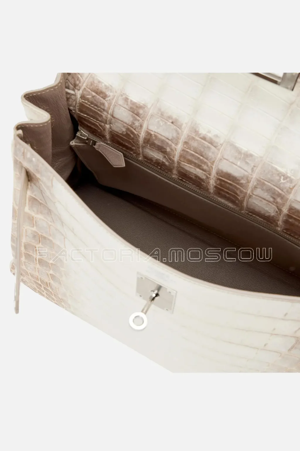 Hermès Kelly Retourne 32 Matte Niloticus Crocodile Himalaya PHW
