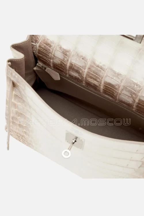 Hermès Kelly Retourne 32 Matte Niloticus Crocodile Himalaya PHW