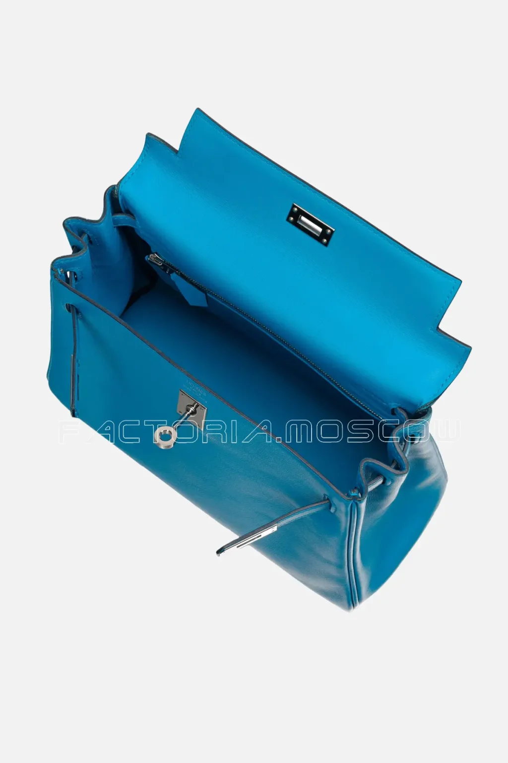 Hermès  Kelly Retourne 25 Swift Colour Bleu Frida PHW