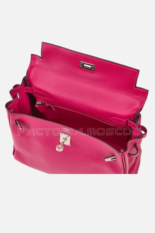 Hermès Kelly Retourne 25 Swift Colour Rose Pourpre PHW