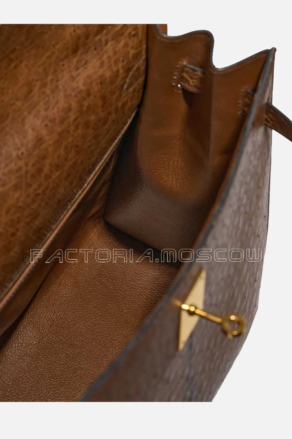 Hermès Kelly Sellier 35 Ostrich Colour Tabac Camel GHW