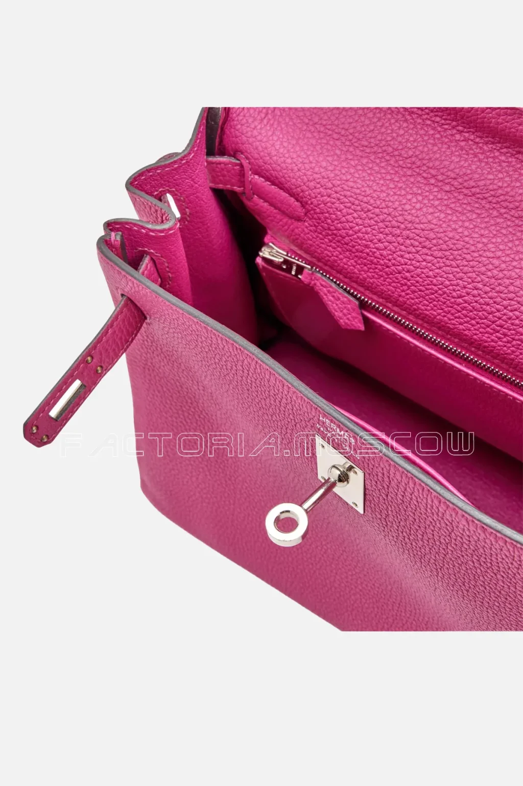 Hermès Kelly Retourne 25 Togo Colour Rose Pourpre PHW