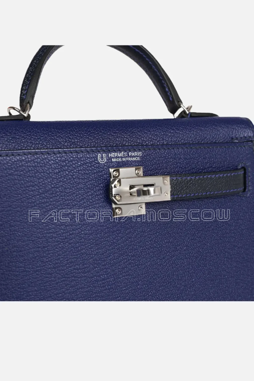Hermès Special Order HSS Kelly Mini 20 Chevre Colour Blue Encre/Black PHW