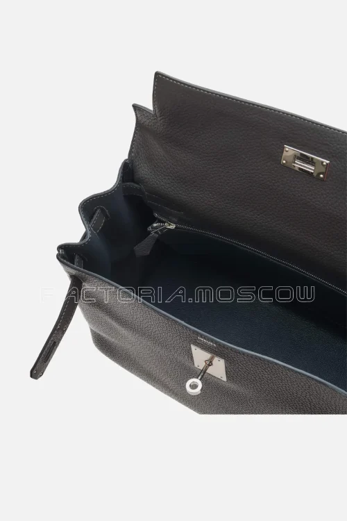 Hermès Kelly Retourne 32 Clemence Colou Graphite PHW