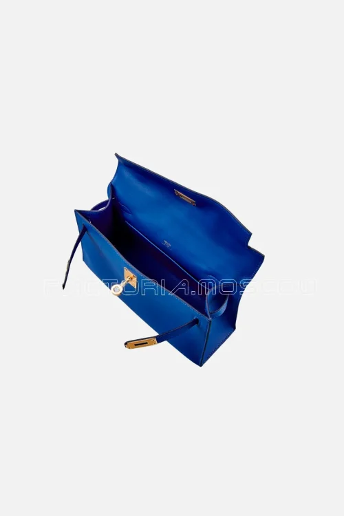 Hermès Kelly Pochette Swift Colour Bleu France GHW