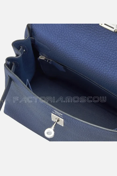 Hermès Kelly Retourne 25 Togo Colour Bleu Saphir PHW