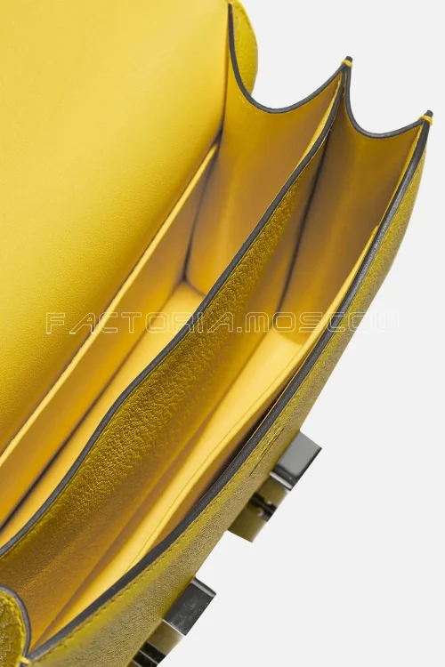 Hermès Constance 18 Chèvre Mysore Jaune Citron GHW