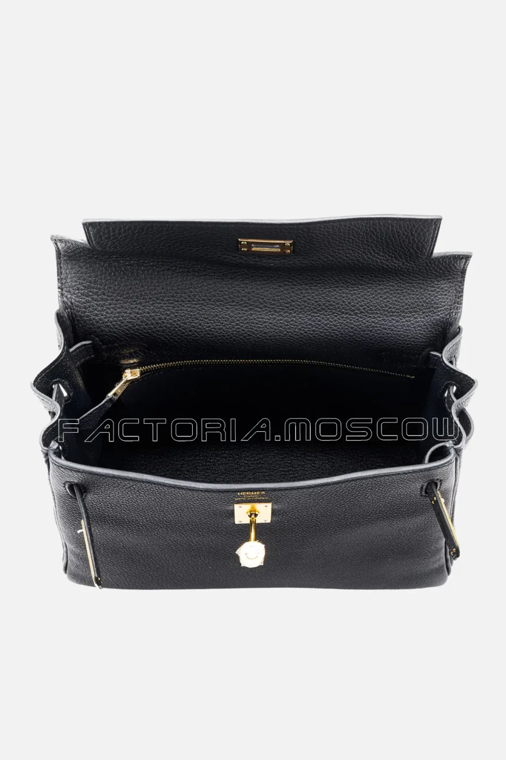 Hermès Kelly Retourne 25 Togo Colour Black GHW