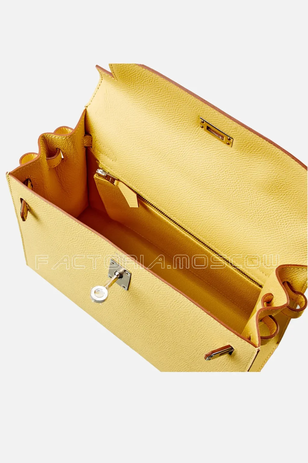 Hermès  Kelly Sellier 25 Epsom Colour Jaune Poussin PHW