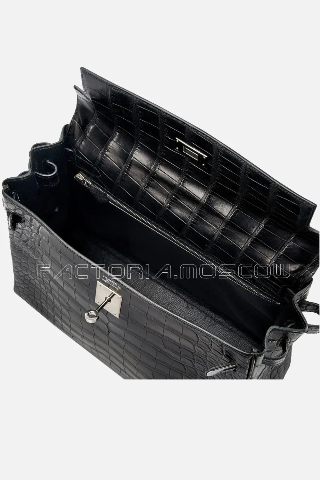 Hermès Kelly Retourne 32 Matte Alligator Colour Black PHW