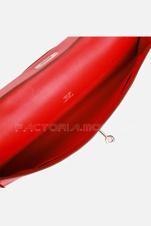 Hermes Kelly Cut Vermillion Swift GHW