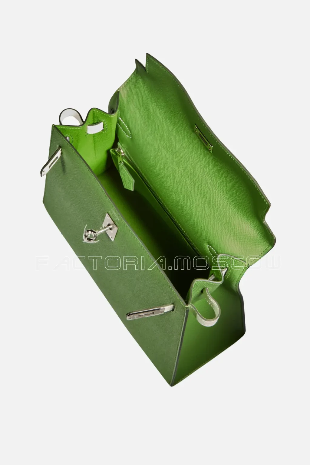Hermès Kelly Sellier 25 Epsom Tricolor Vert Yucca, Vert Fizz And Etoupe PHW