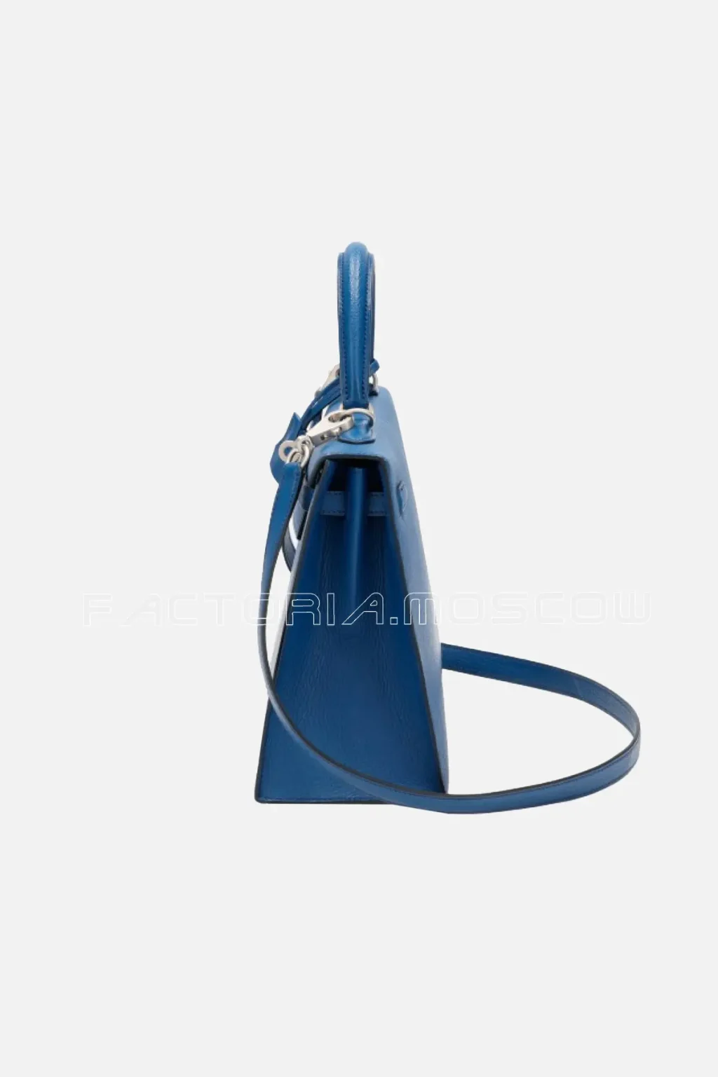 Hermès HSS Kelly Sellier 25 Chèvre Mysore Colour Bleu Saphir And Bleu Hydra Brushed PHW