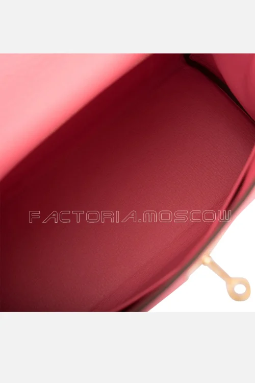 Hermes HSS Kelly Retourne 28 Clemence Colour Rose Azalee And Etoupe Brushed GHW