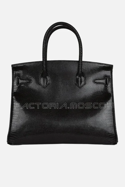 Hermès Birkin 30 Black Niloticus Lizard PHW