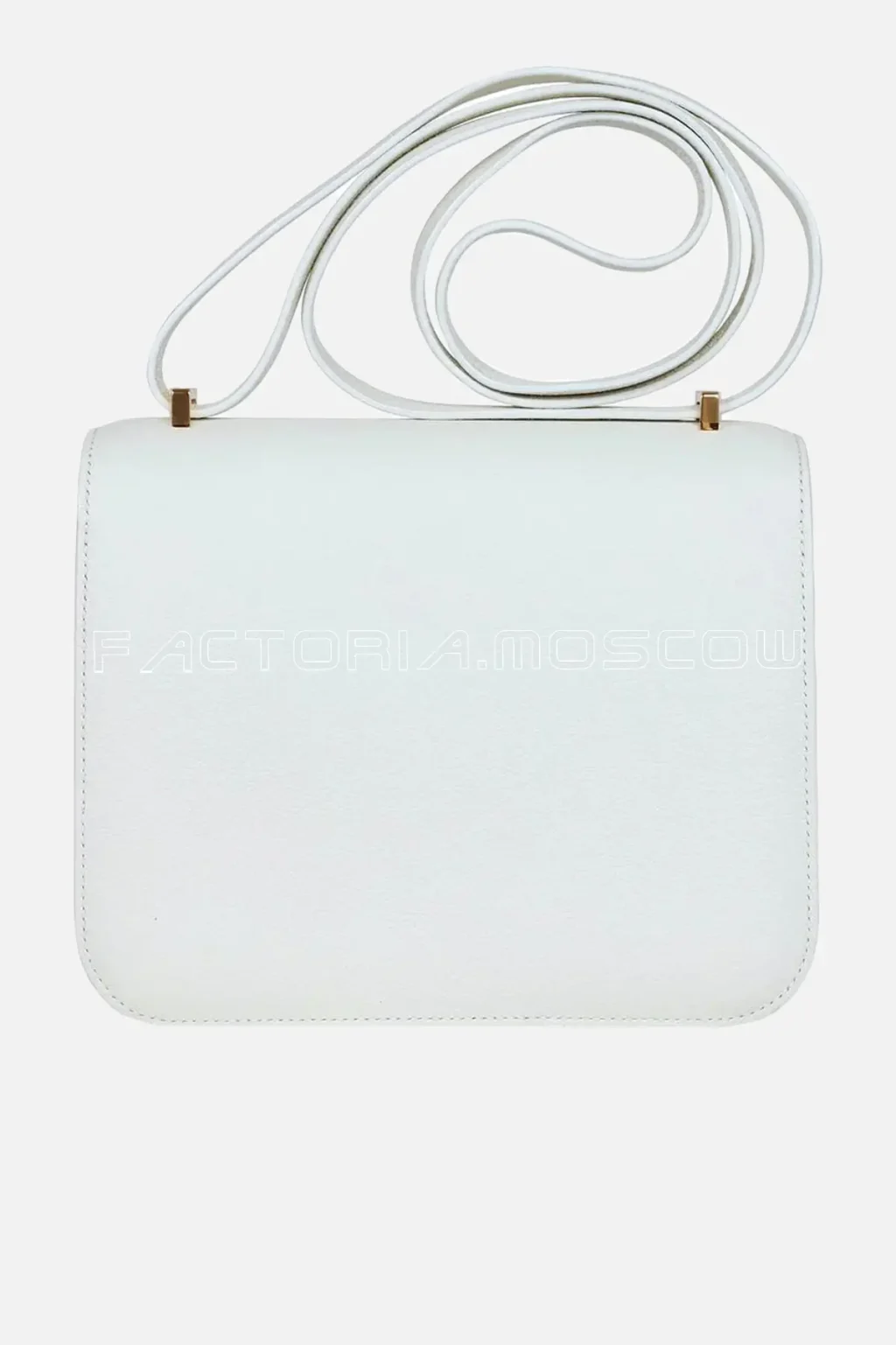 Hermès Constance 18 White Evercolor GHW