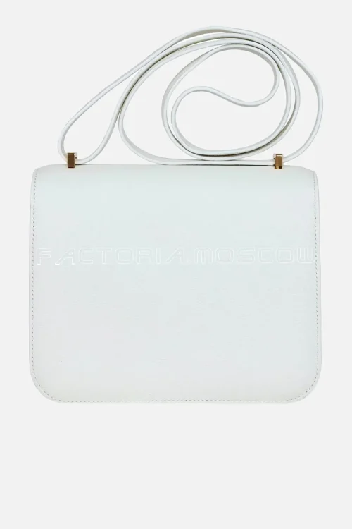 Hermès Constance 18 White Evercolor GHW