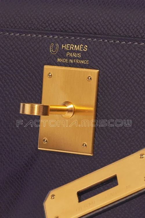 Hermès Kelly HSS 28 Epsom Raisin/Gris Etain GHW
