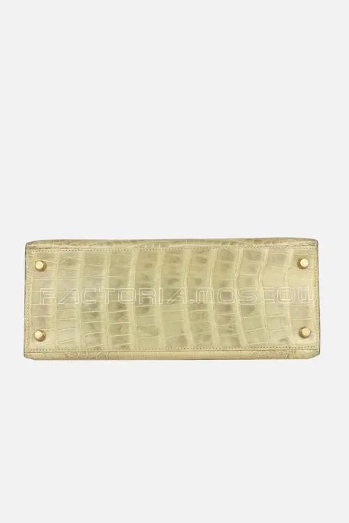 Hermès Kelly 28 Vert Celadon Natura Shiny Alligator GHW
