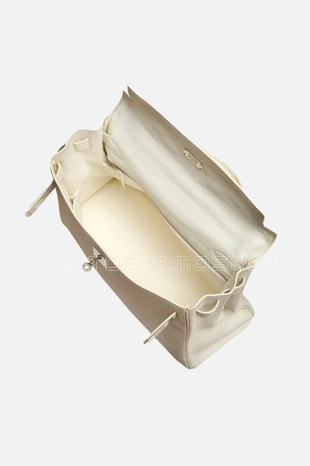 Hermès Kelly Retourne 32 Clemence Colour White PHW