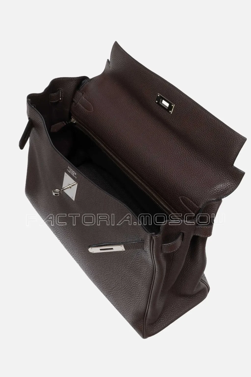 Hermès Kelly Retourne 35 Clemence Colour Chocolate PHW