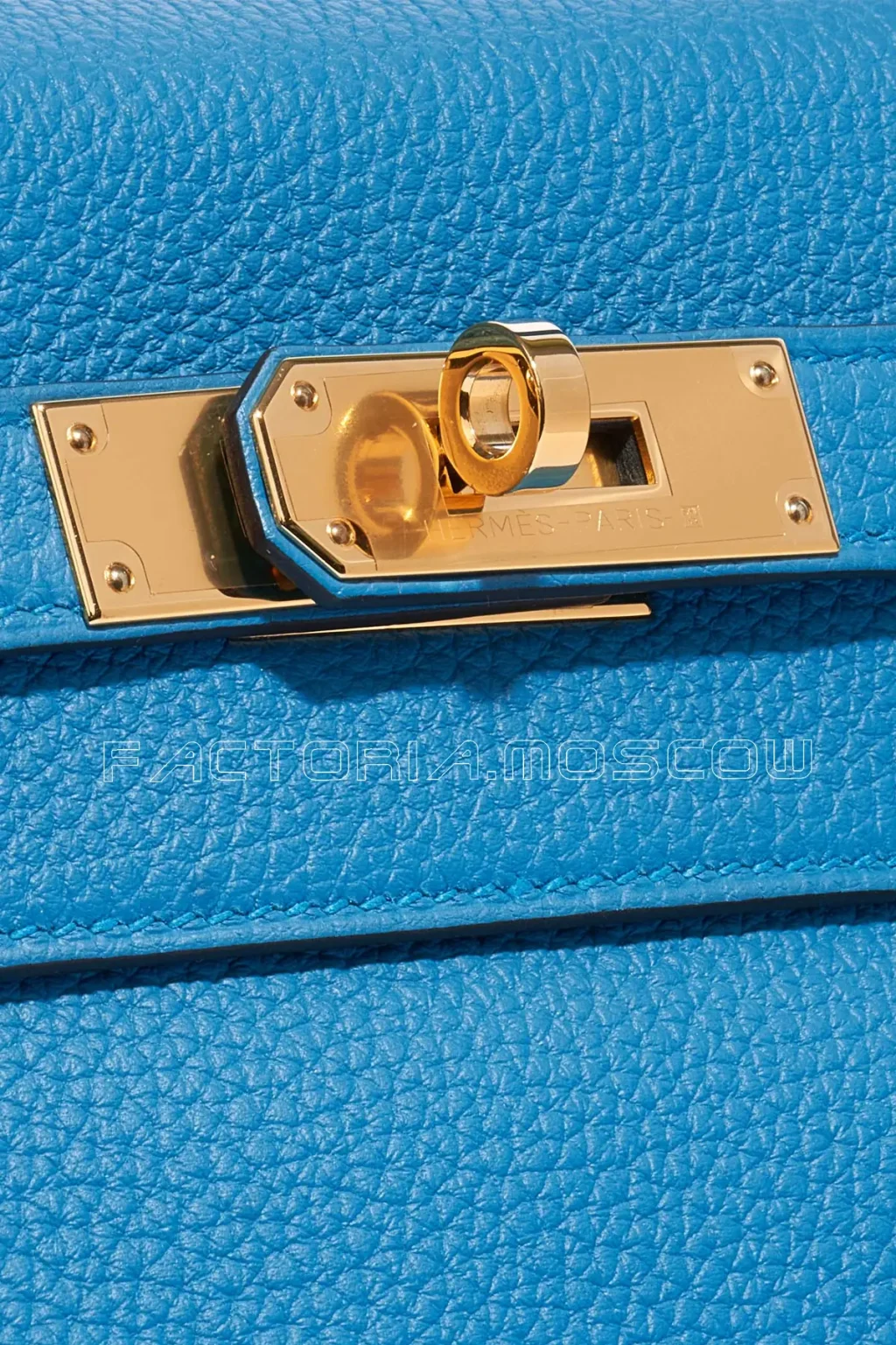 Hermès Kelly Retourne 28 Togo Blue Zanzibar GHW