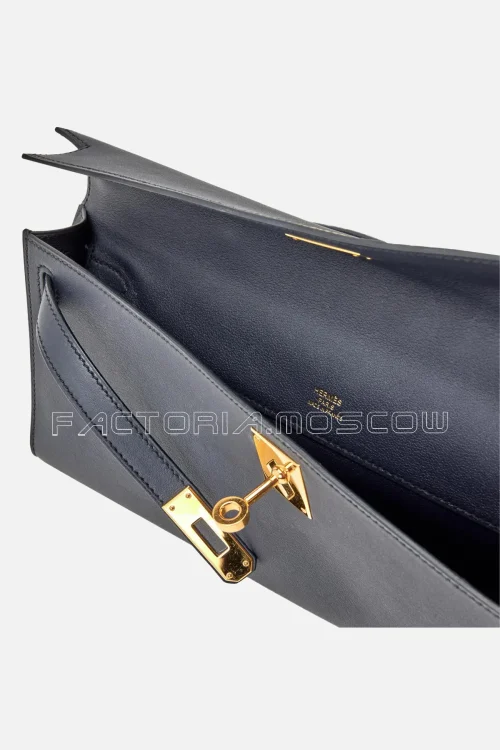 Hermès Kelly Cut Bleu Nuit Swift GHW