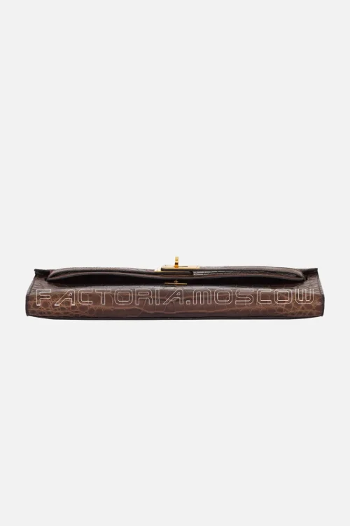 Hermès Kelly Cut Cacao Matte Niloticus Crocodile GHW
