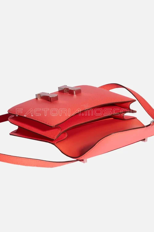 Hermès Constance 18 Epsom Rose Texas/Rouge De Coeur PHW