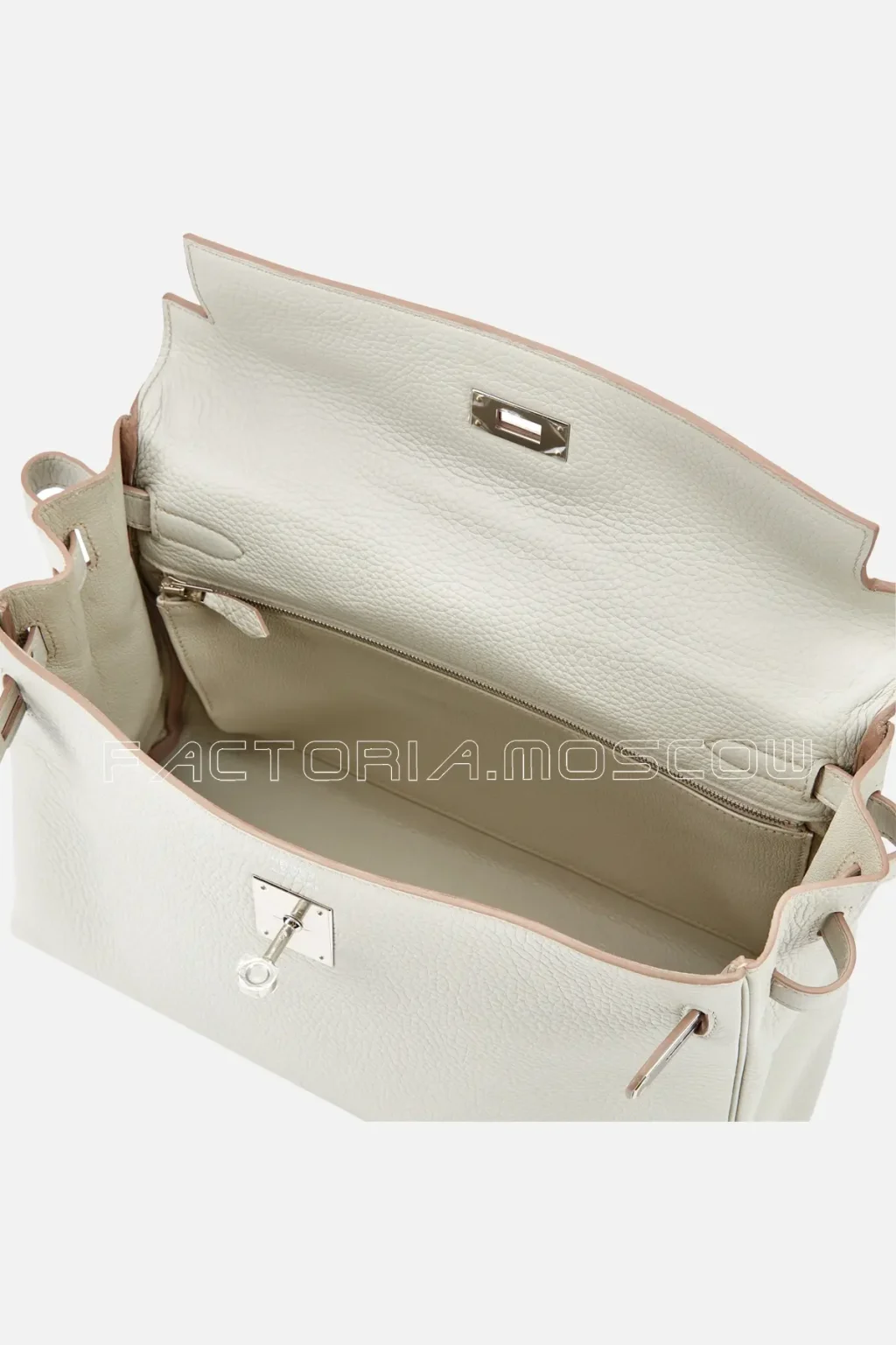 Hermès Kelly Retourne 32 Clemence Colour Gris Perle PHW