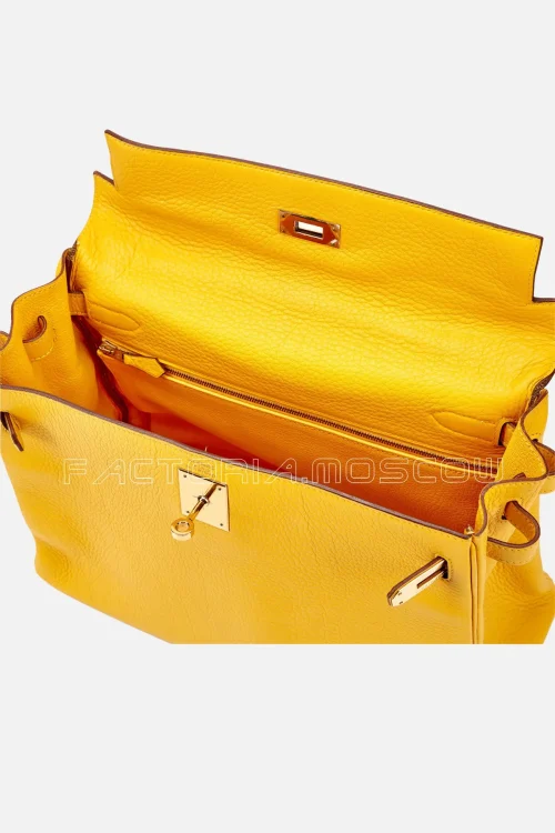 Hermès Kelly Retourne 32 Togo Colour Soleil GHW
