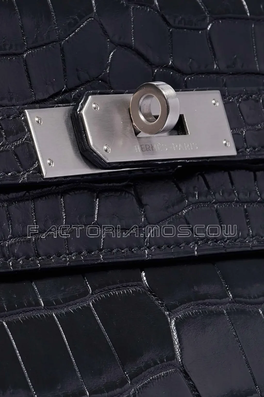 Hermès Kelly Retourne 35 Matte Niloticus Colour Black PHW