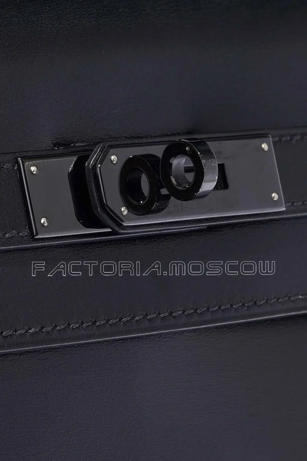 Hermès Kelly Retourne 35 Box So Black Hardware Black