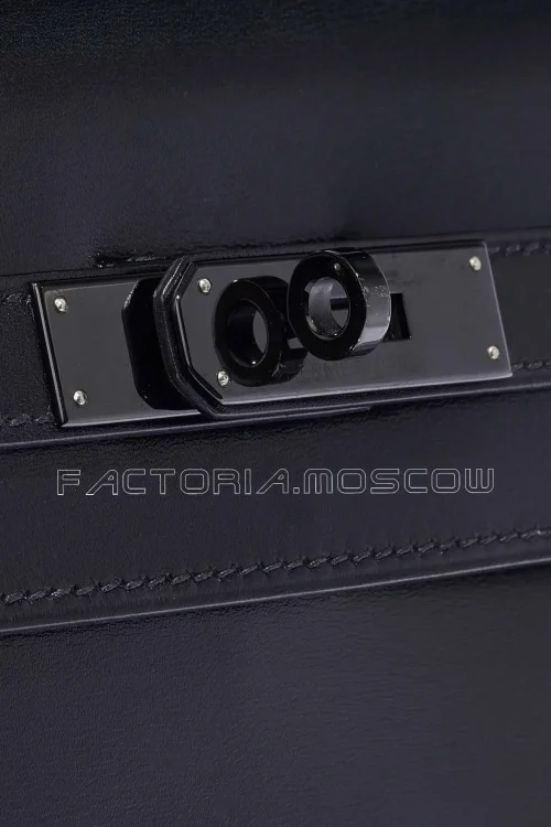 Hermès Kelly Retourne 35 Box So Black Hardware Black