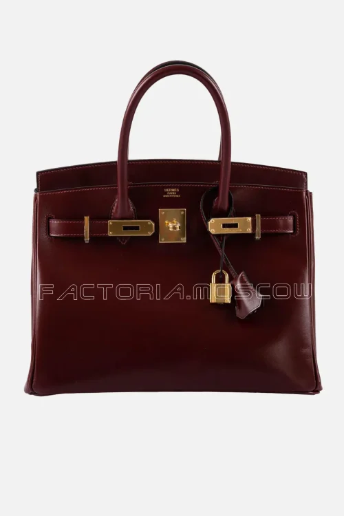 Hermes Birkin 30 Rouge H Calf Box Leather GHW
