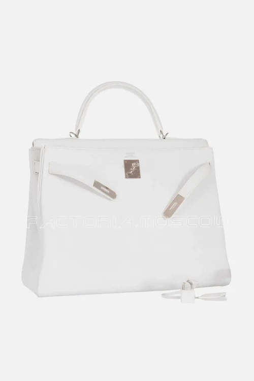 Hermes Kelly Retourne 35 Togo Colour White PHW