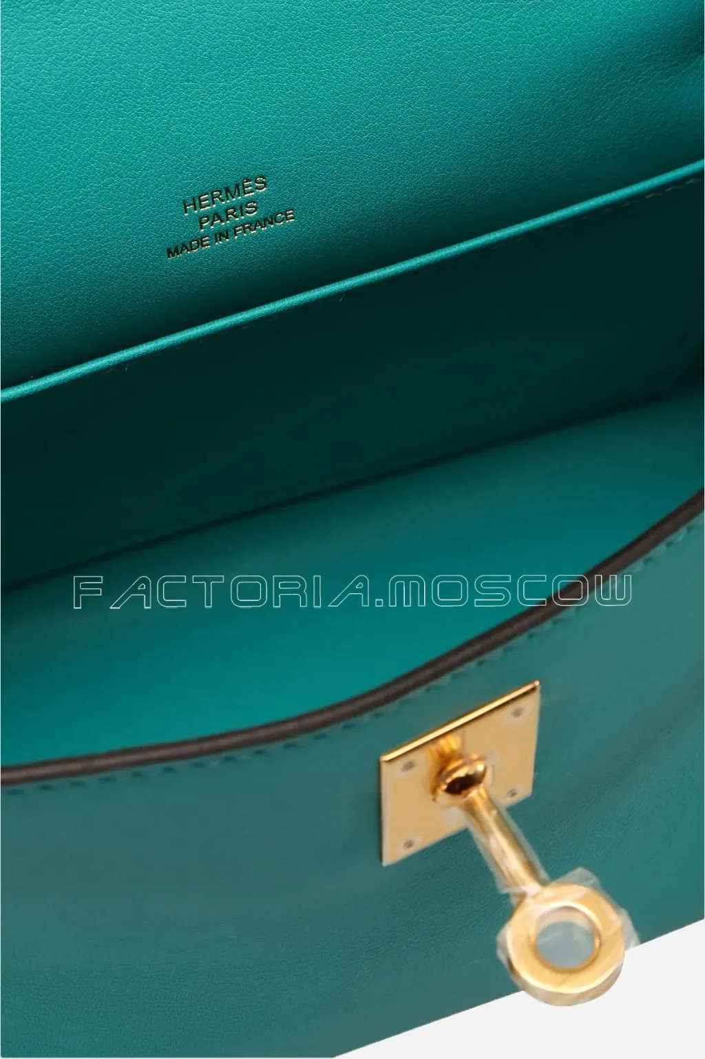 Hermes Kelly Pochette Swift Colour Bleu Paon GHW