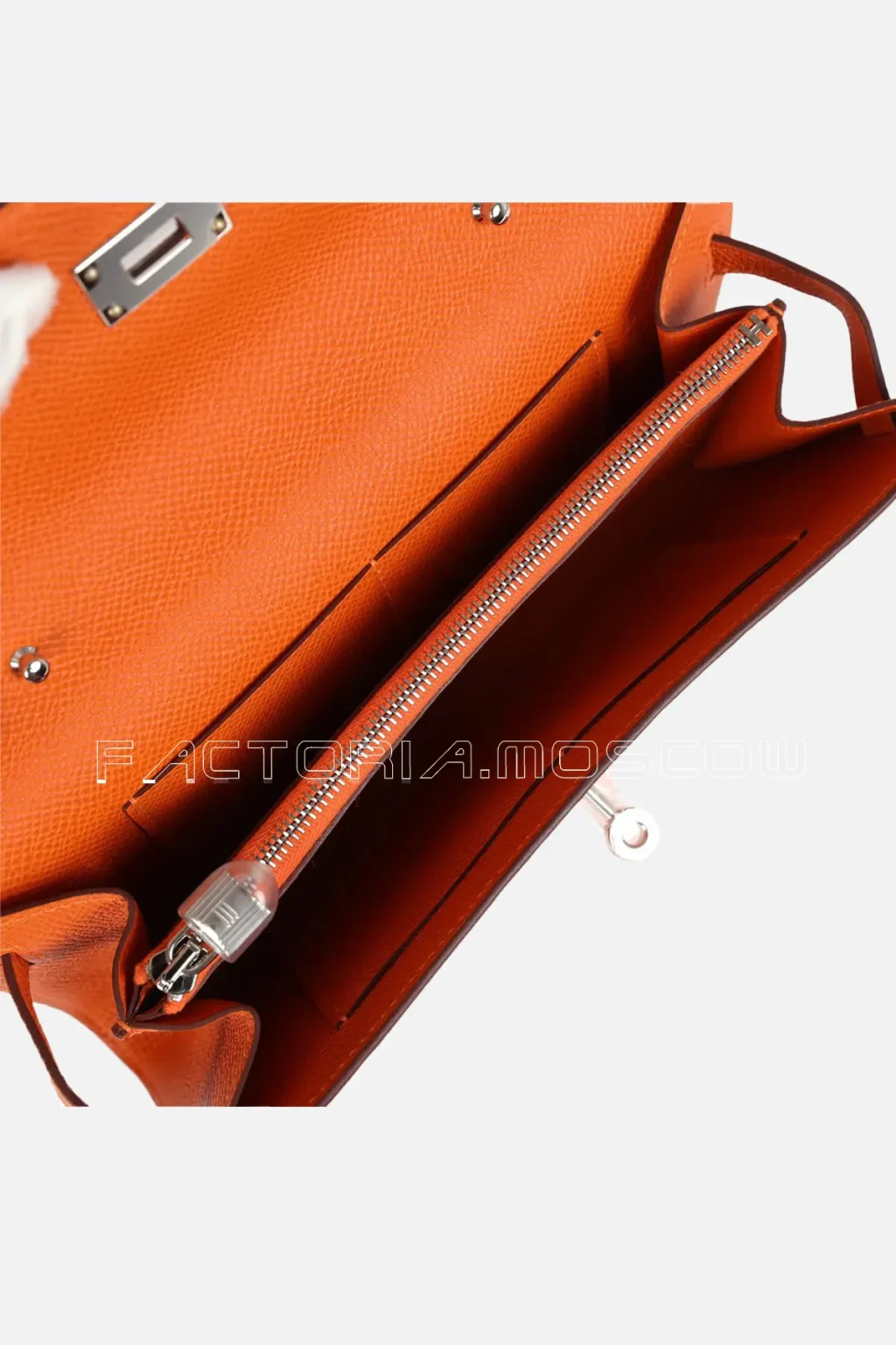 Hermès Kelly Wallet To Go Orange Epsom PHW