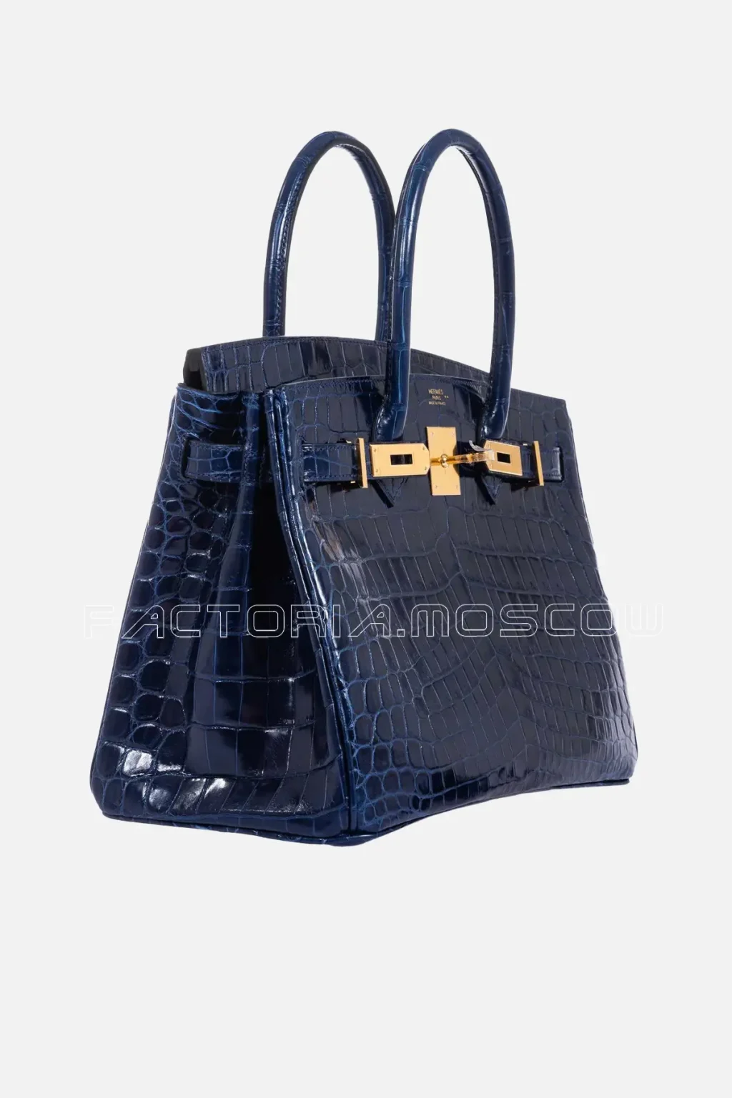 Hermes Birkin 30 Blue Saphir Semi Matte Niloticus Crocodile GHW