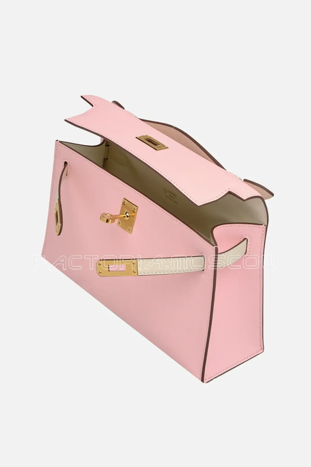 Hermes Kelly Pochette Swift Colour Rose Sakura & Nata GHW